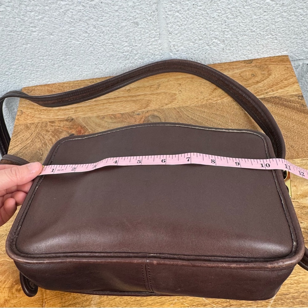 Vintage Coach 9164 Brown Leather Crossbody Bag USA Made Classic Minimalist - Picture 15 of 16
